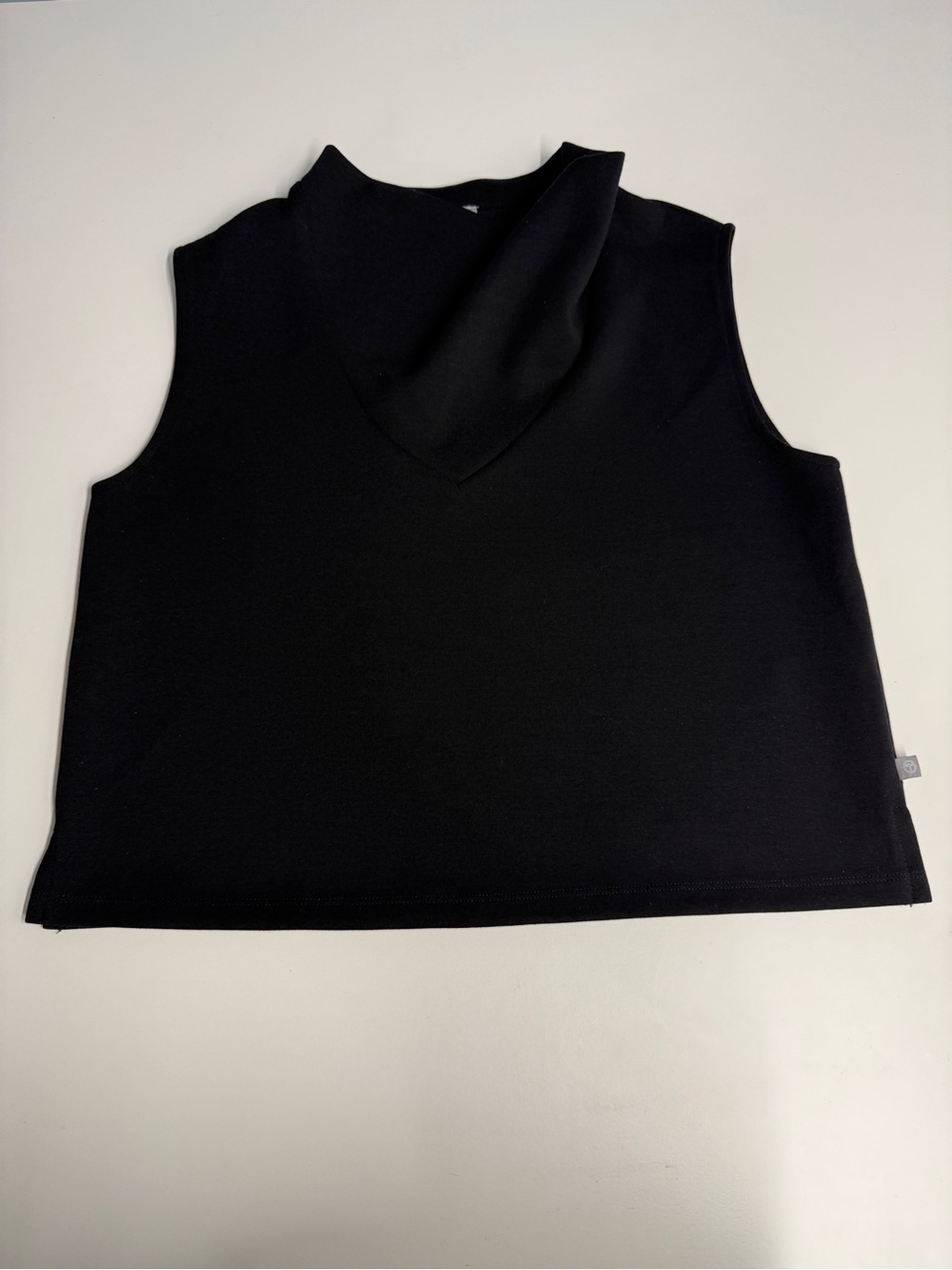 Talbots Black Sleeveless Cowl-Neck Tank